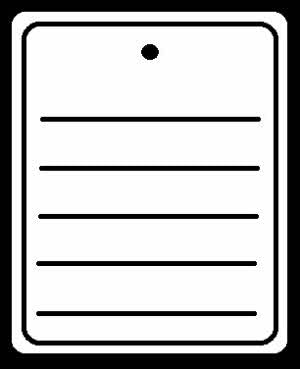 KARTON-ANHÄNGER mit Loch