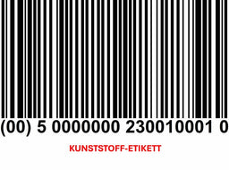 ET1461 BAR-Code KUNSTSTOFF-Etiketten PERMANENT HAFTEND weiß  bedruckt 1000 Etiketten