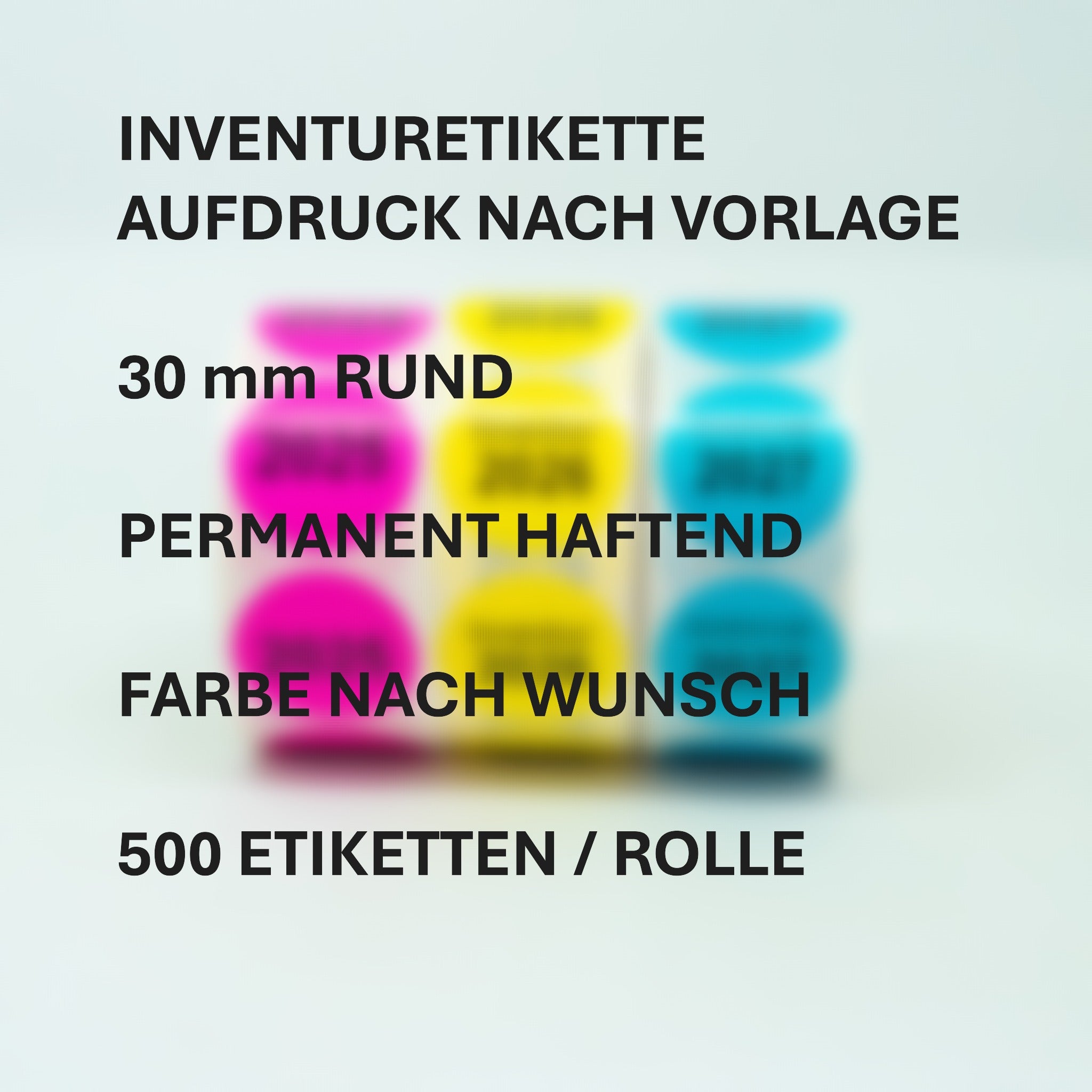 ET2276A-5 Inventur-Etiketten 30mm rund PERMANENT haftend auf Rolle zu 500 Stk. Preis / Rolle