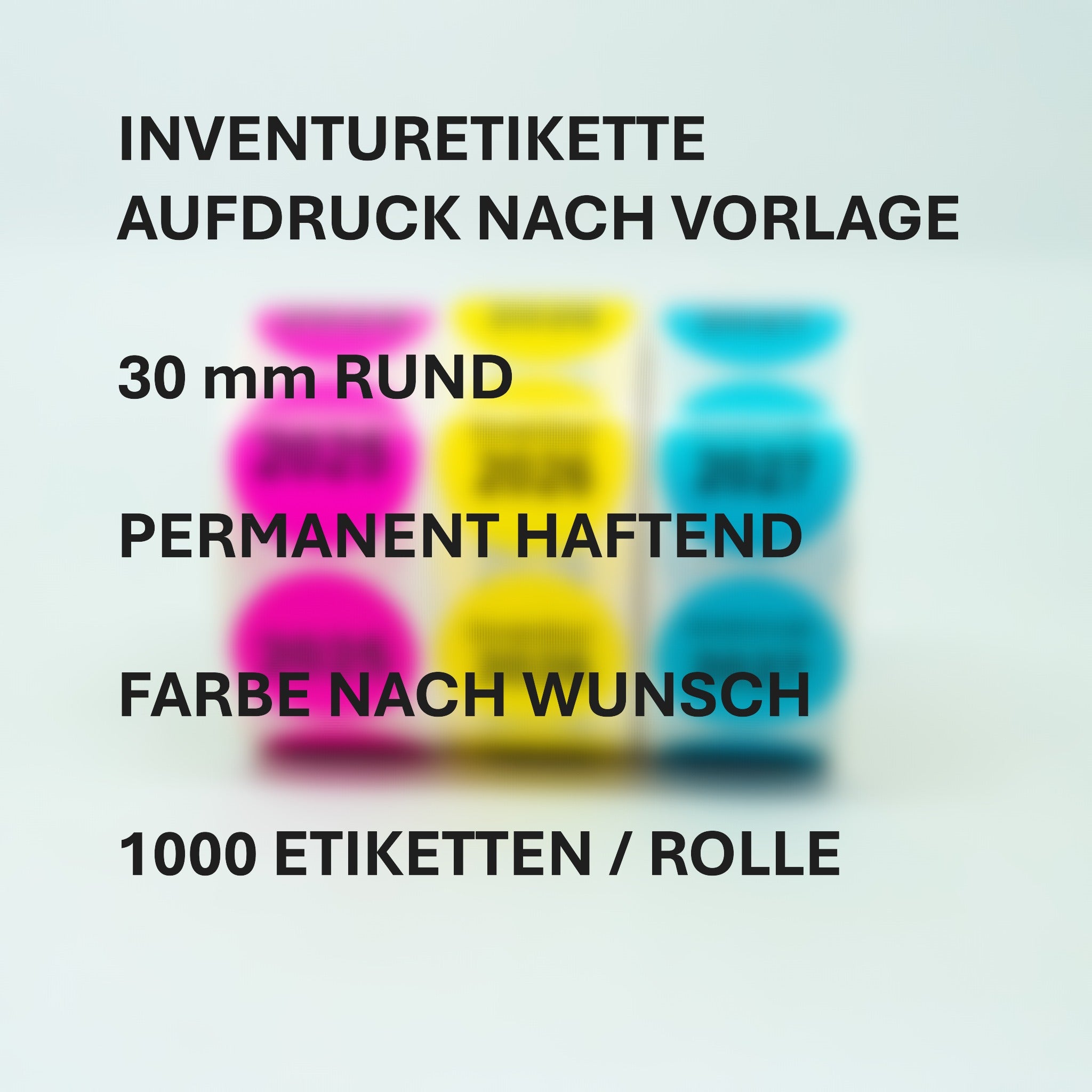 ET2276A Inventur-Etiketten 30mm rund PERMANENT haftend auf Rolle zu 1000 Stk. Preis / Rolle
