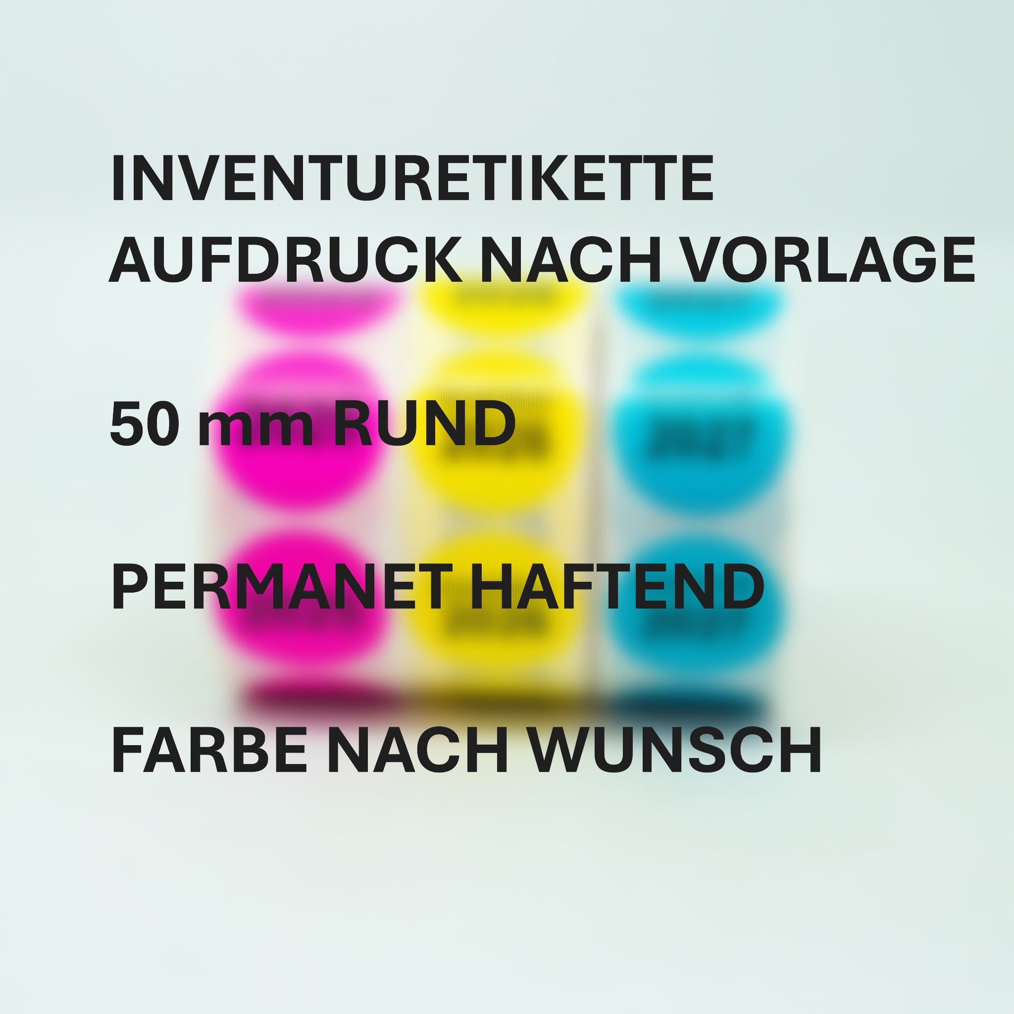 ET2277A Inventur-Etiketten 50 mm rund PERMANENT haftend auf Rolle zu 1000 Stk. Preis / Rolle