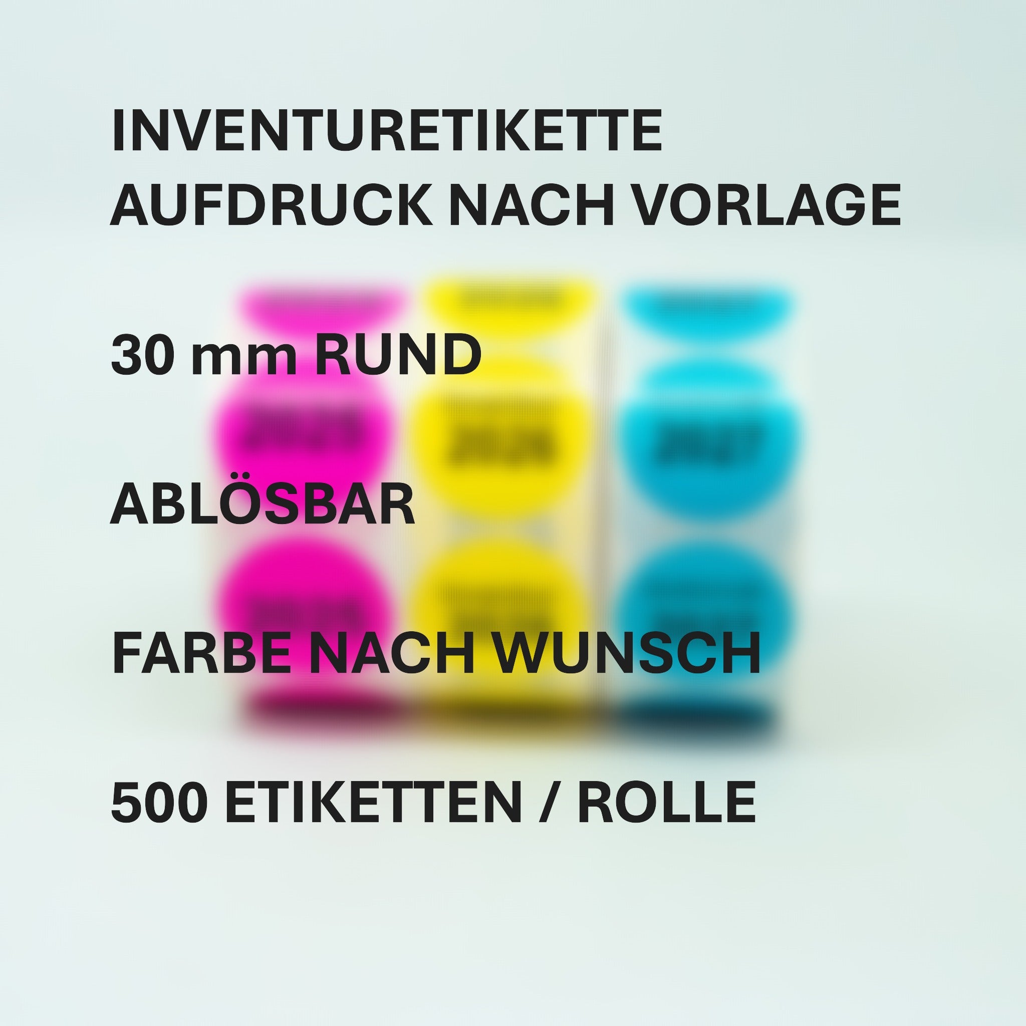 ET2279A-25 Inventur-Etiketten 30mm rund ABLÖSBAR haftend auf Rolle zu 250 Stk. Preis / Rolle