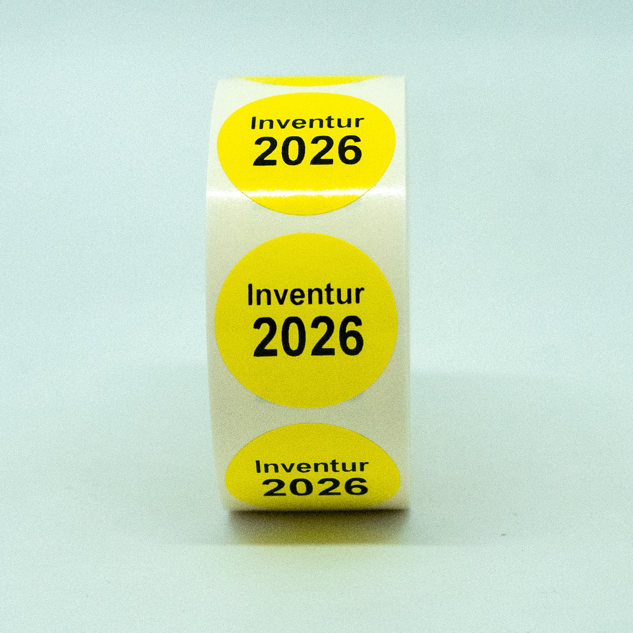 ET2277A Inventur-Etiketten 50 mm rund PERMANENT haftend auf Rolle zu 1000 Stk. Preis / Rolle