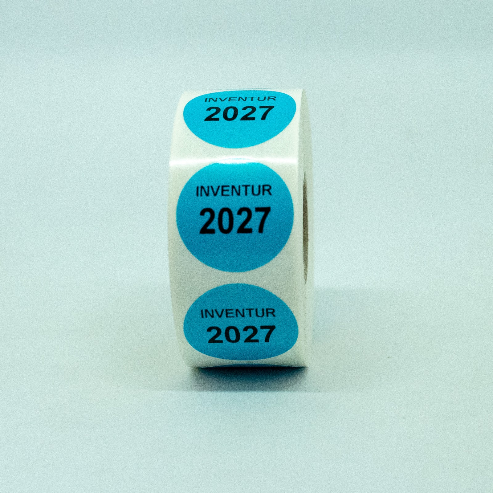 ET2279A-5 Inventur-Etiketten 30mm rund ABLÖSBAR haftend auf Rolle zu 500 Stk. Preis / Rolle