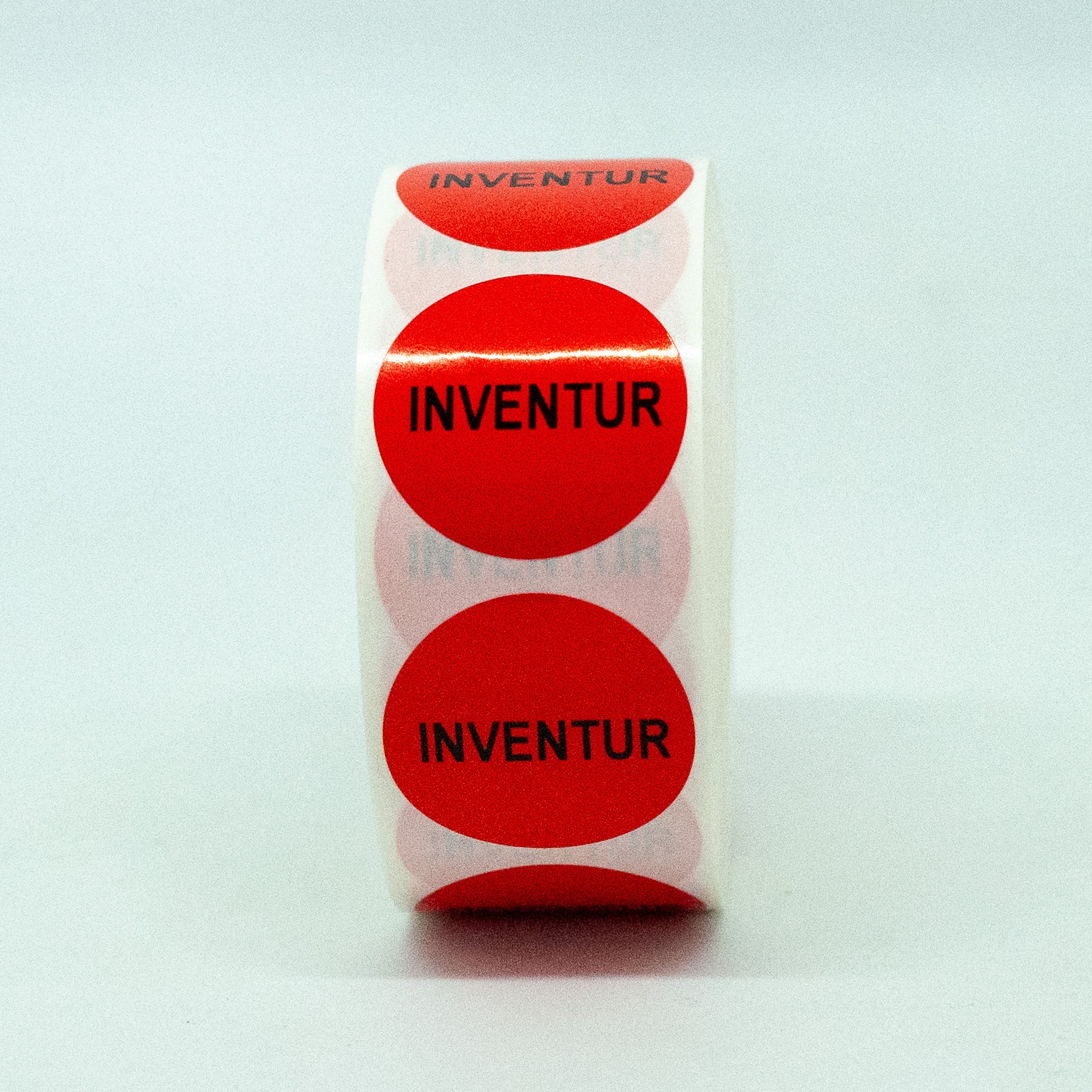 ET2277A Inventur-Etiketten 50 mm rund PERMANENT haftend auf Rolle zu 1000 Stk. Preis / Rolle