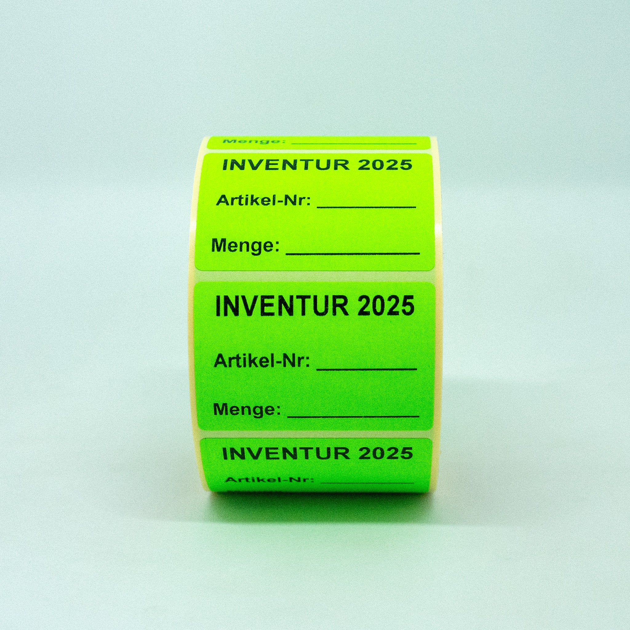 ET2430A Inventuretikette eckig 60x40 mm PERMANANT Aufdruck 1 - 6 zeilig 1000 Stk. Preis / Rolle