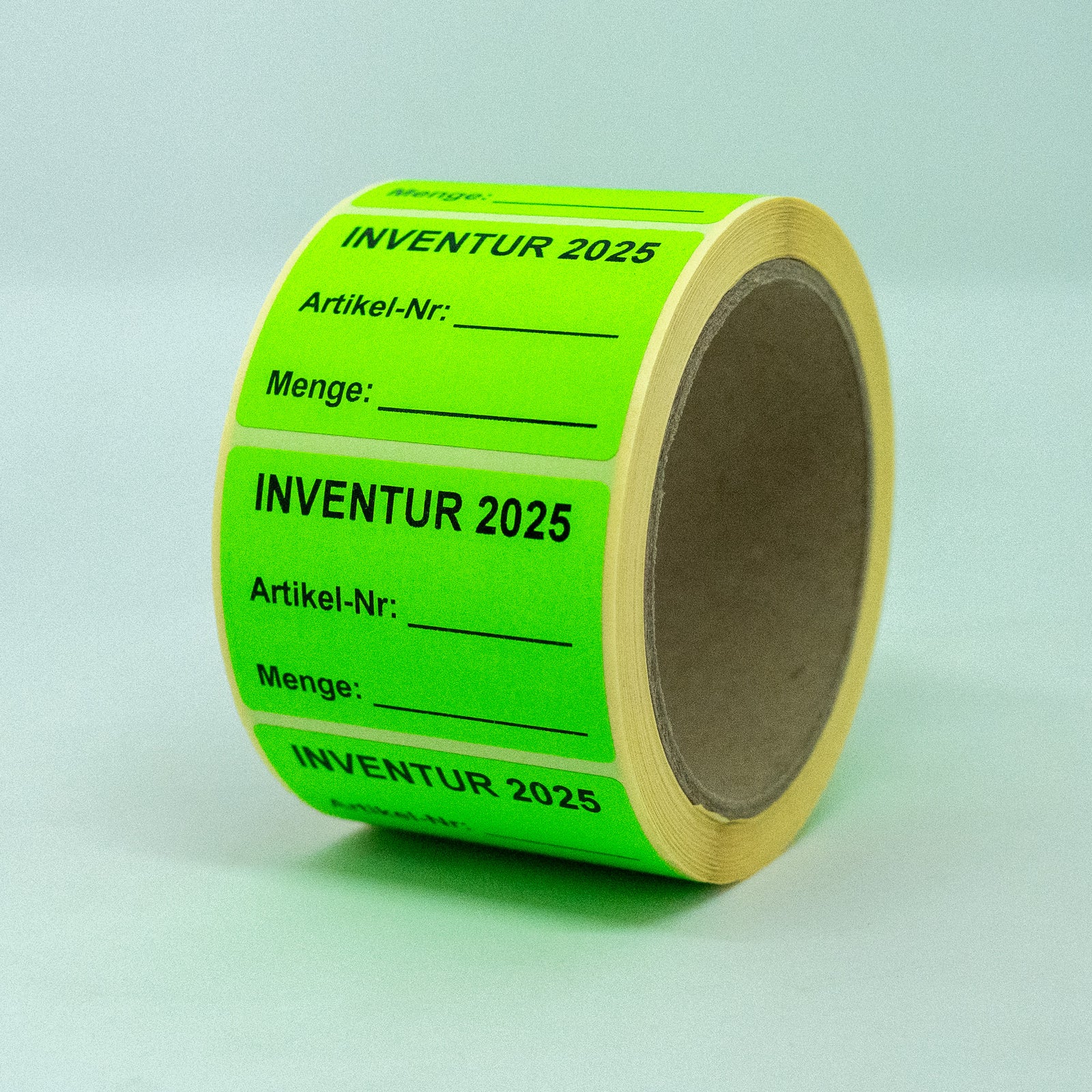 ET2429A Inventuretikette eckig 38x23 mm PERMANANT Aufdruck 1 - 4 zeilig 1000 Stk. Preis / Rolle