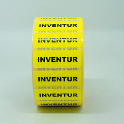 ET2428A Inventuretikette eckig 40x25 mm PERMANANT Aufdruck 1 - 4 zeilig 1000 Stk. Preis / Rolle