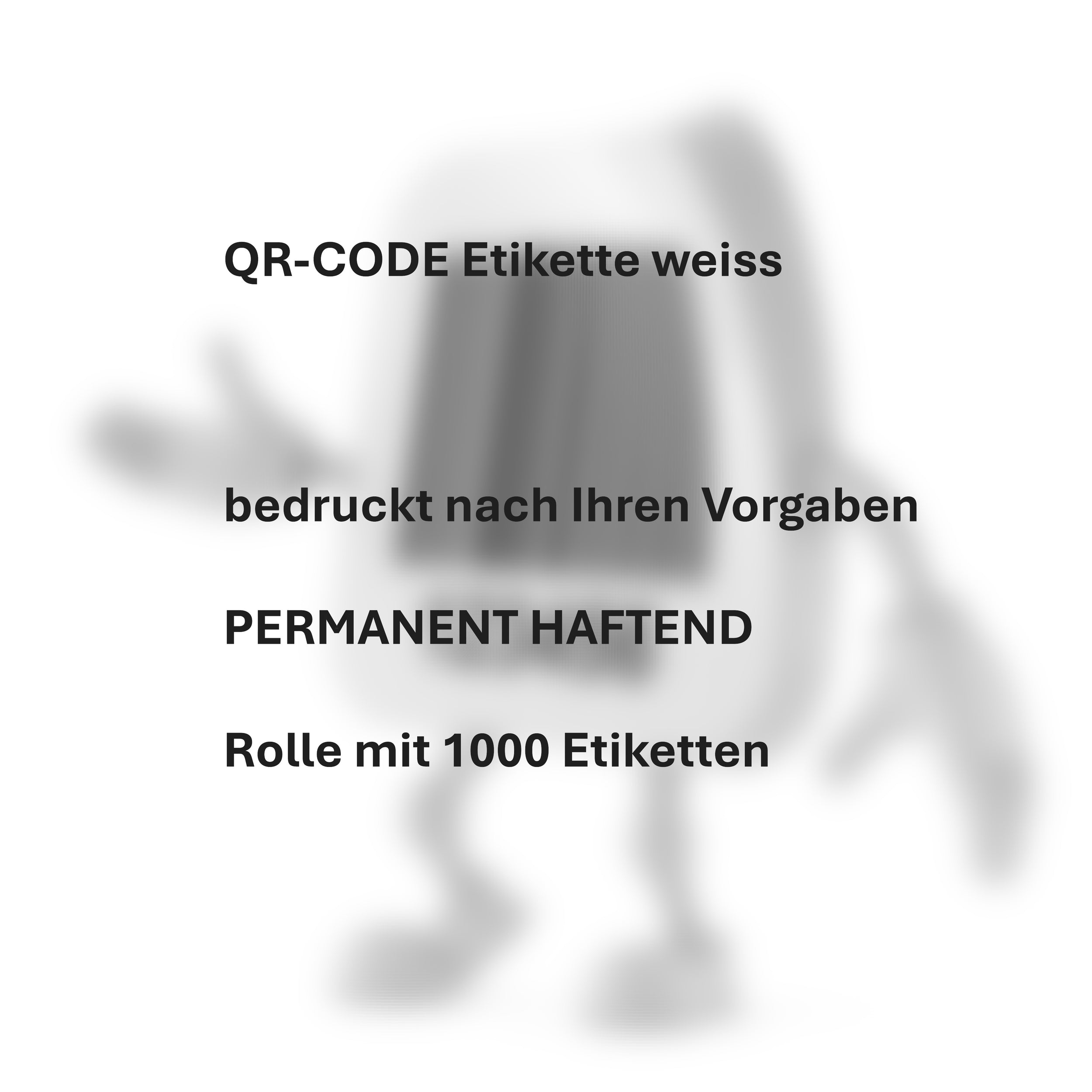 ET2438 QR-Code PAPIER-Etiketten PERMANENT HAFTEND weiß  bedruckt 1000 Etiketten